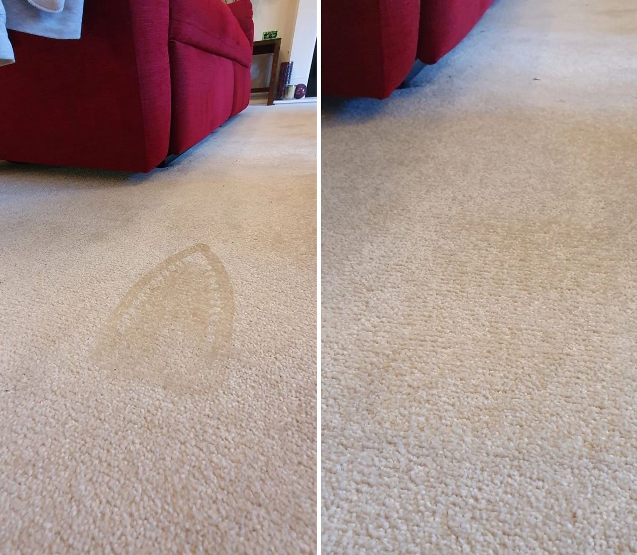 سوختگی موکت با اتو