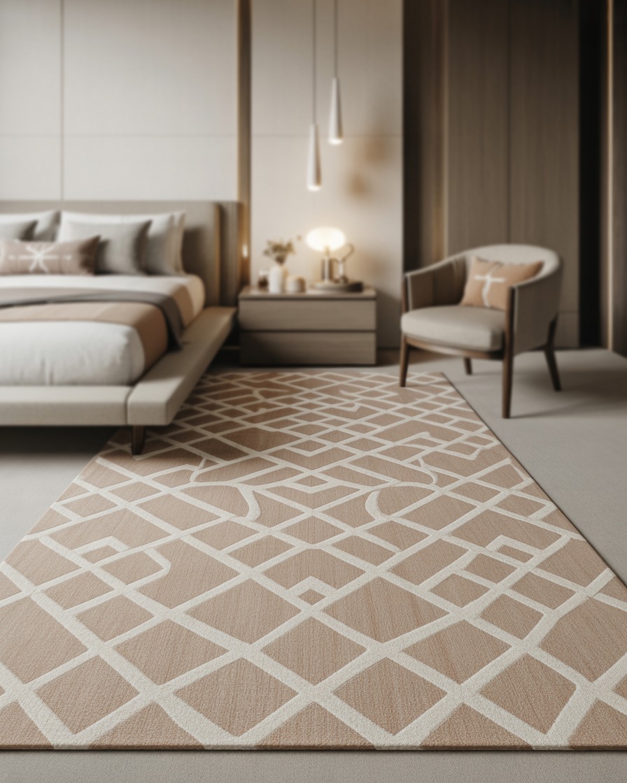 فضای داخلی دنج اتاق خواب با لایههای گرم