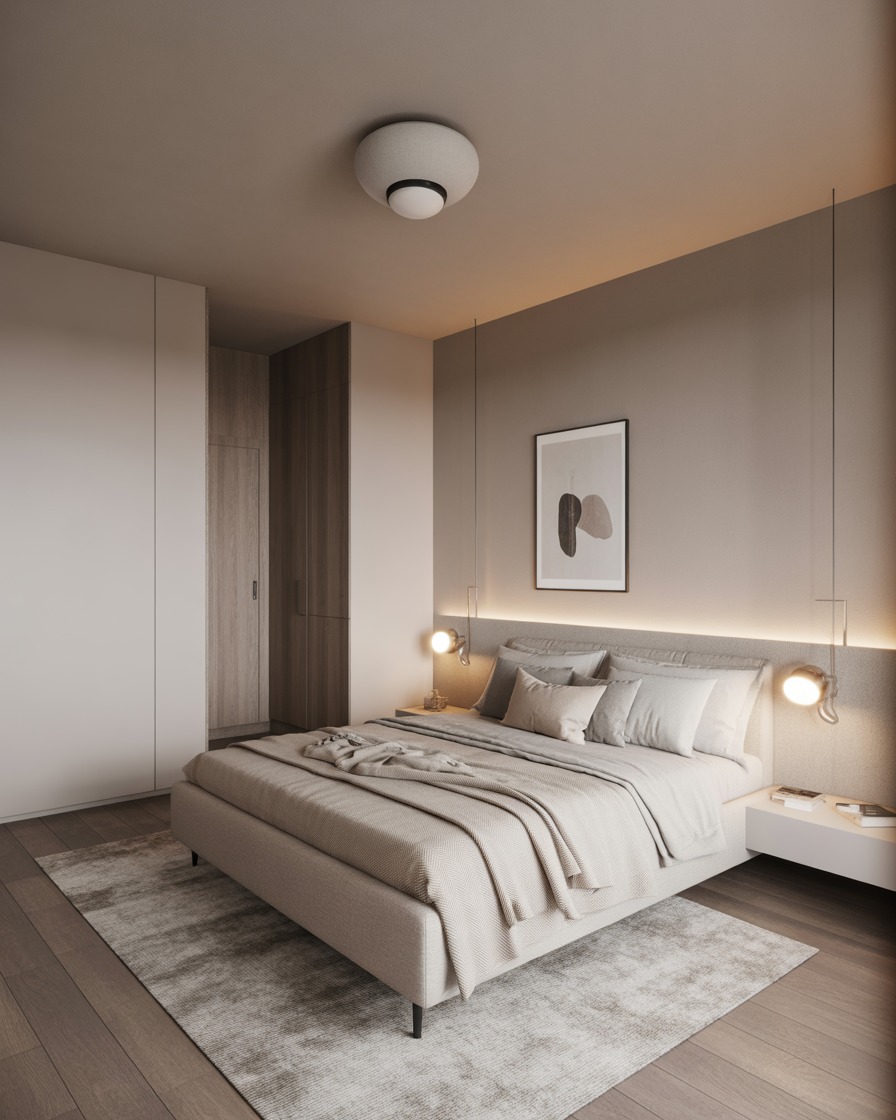 اتاق خواب لوکس مدرن با جزئیات مرمر