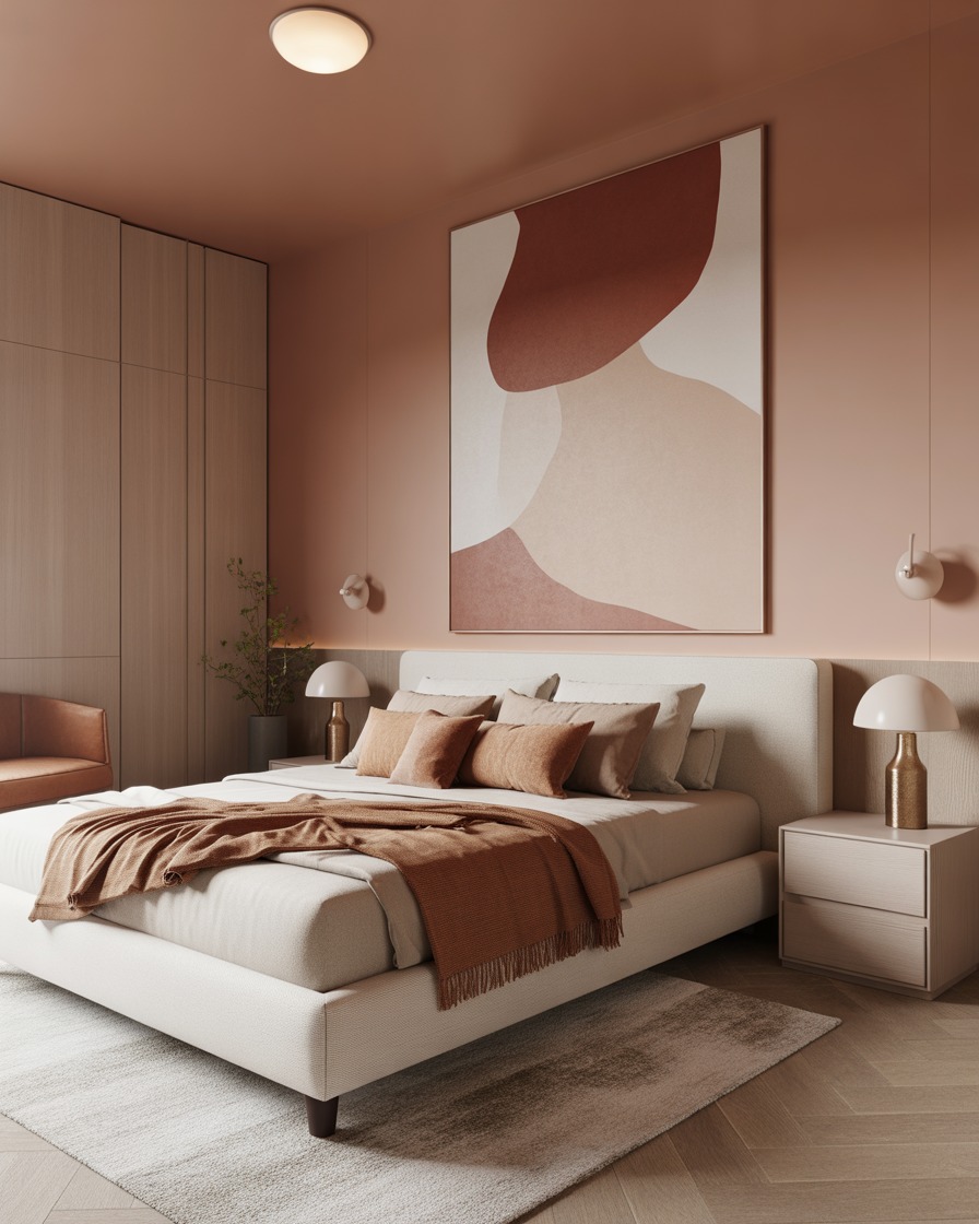 آرامش ژاپندی با بافت‌های طبیعی در اتاق خواب