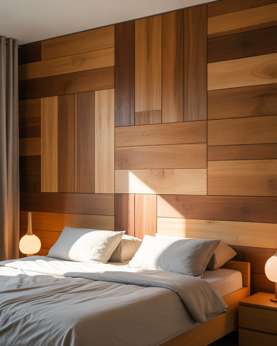 دکوراسیون لوکس اتاق خواب با مخمل و طلایی