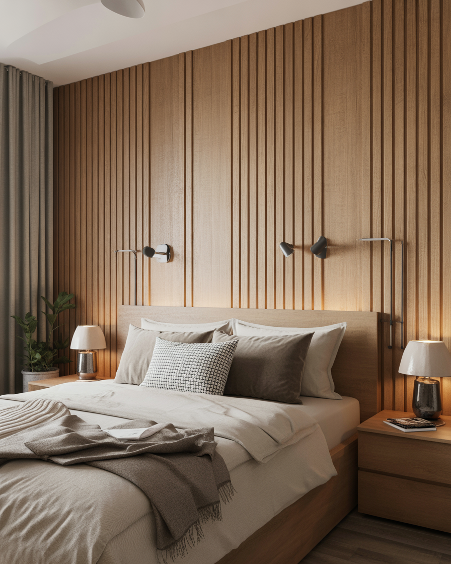 دکوراسیون لوکس اتاق خواب با مخمل و طلایی